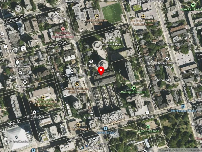 RentSafeTO apartment evaluation satellite view of 437 JARVIS ST in Toronto Centre, Toronto