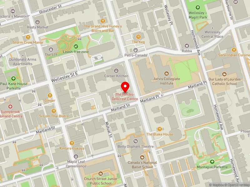RentSafeTO apartment evaluation map view of 438 JARVIS ST in Toronto Centre, Toronto