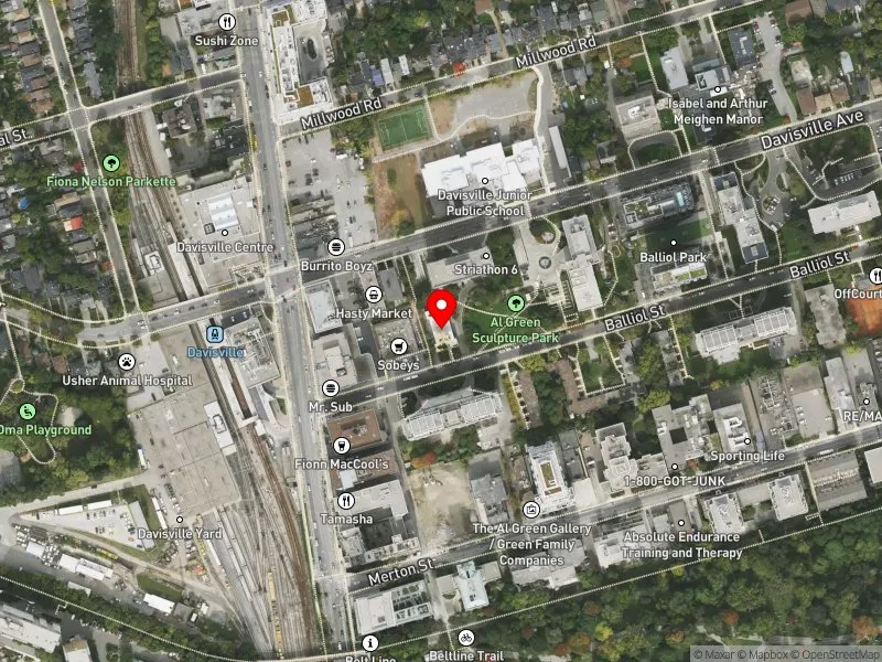 RentSafeTO apartment evaluation satellite view of 44 BALLIOL ST in Toronto-St. Paul's, Toronto