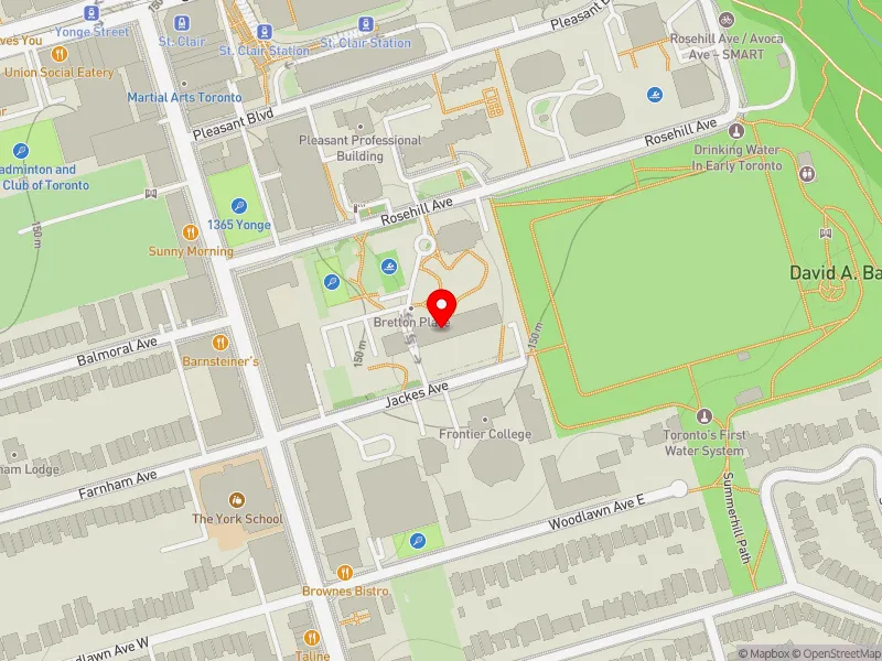 RentSafeTO apartment evaluation map view of 44 JACKES AVE in Toronto-St. Paul's, Toronto