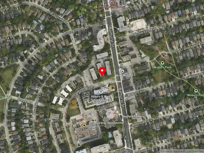 RentSafeTO apartment evaluation satellite view of 44 SARANAC BLVD in Eglinton-Lawrence, Toronto