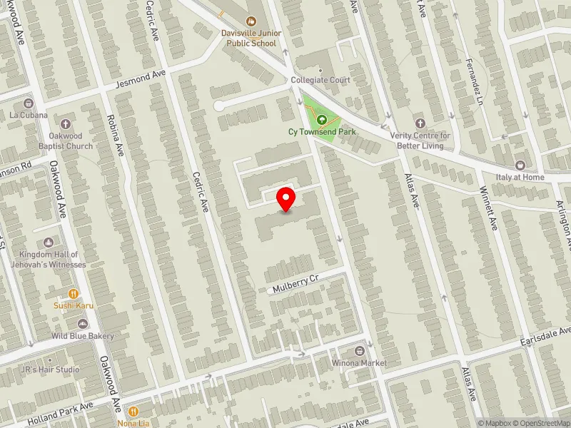 RentSafeTO apartment evaluation map view of 440 WINONA DR in Toronto-St. Paul's, Toronto