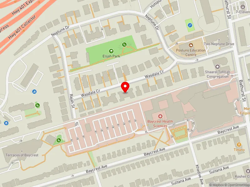 RentSafeTO apartment evaluation map view of 45 WASDALE CRES in Eglinton-Lawrence, Toronto