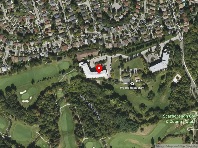 RentSafeTO apartment evaluation satellite view of 450 B SCARBOROUGH GOLF CLUB RD in Scarborough-Guildwood, Toronto