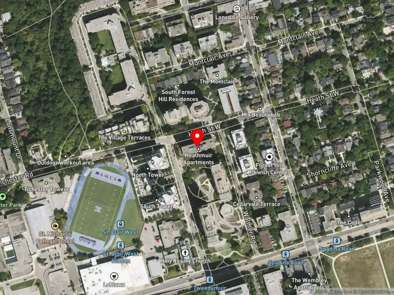 RentSafeTO apartment evaluation satellite view of 450 WALMER RD in Toronto-St. Paul's, Toronto