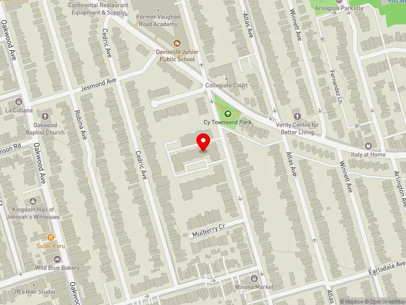 RentSafeTO apartment evaluation map view of 450 WINONA DR in Toronto-St. Paul's, Toronto