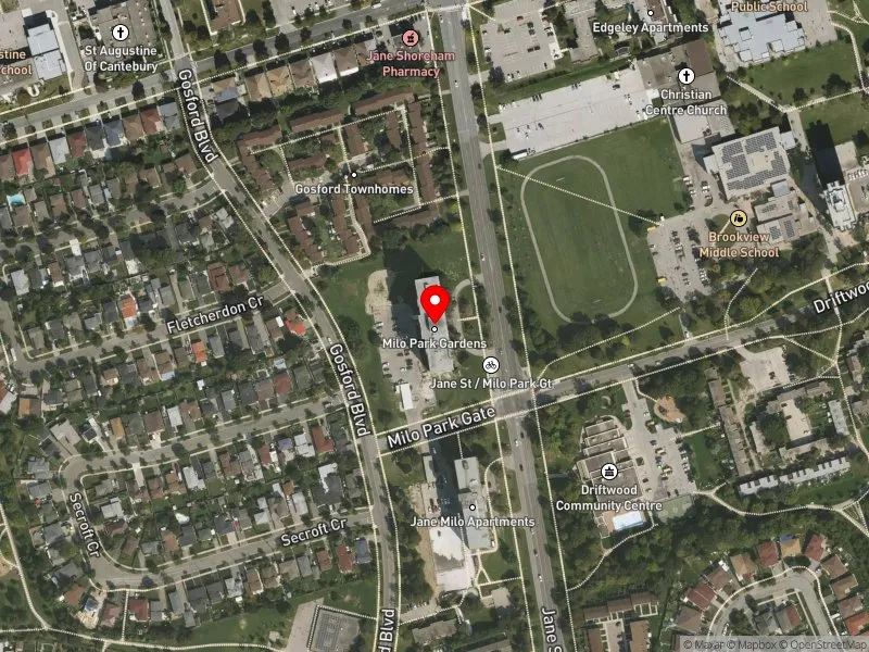 RentSafeTO apartment evaluation satellite view of 4500 JANE ST in Humber River-Black Creek, Toronto