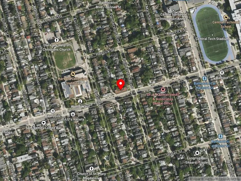 RentSafeTO apartment evaluation satellite view of 456 PALMERSTON BLVD in University-Rosedale, Toronto