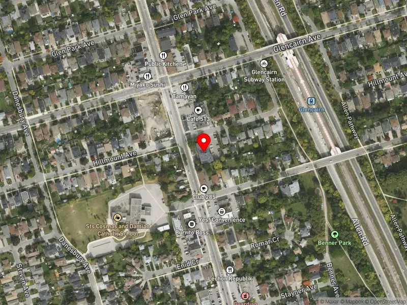 RentSafeTO apartment evaluation satellite view of 457 MARLEE AVE in Eglinton-Lawrence, Toronto