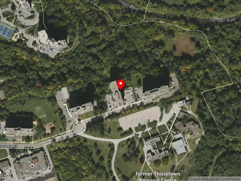 RentSafeTO apartment evaluation satellite view of 46 PANORAMA CRT in Etobicoke North, Toronto