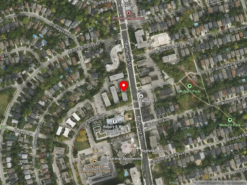 RentSafeTO apartment evaluation satellite view of 46 SARANAC BLVD in Eglinton-Lawrence, Toronto