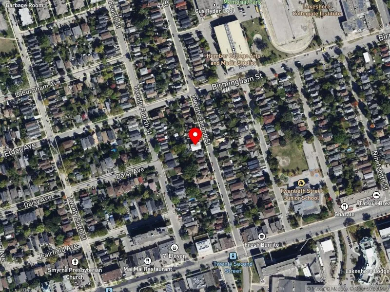 RentSafeTO apartment evaluation satellite view of 46 TWENTY SECOND ST in Etobicoke-Lakeshore, Toronto