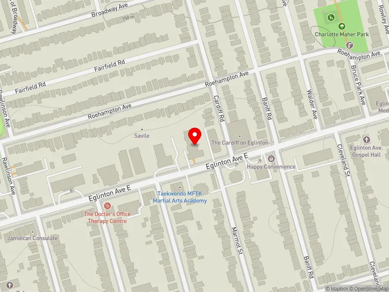 RentSafeTO apartment evaluation map view of 460 EGLINTON AVE E in Don Valley West, Toronto