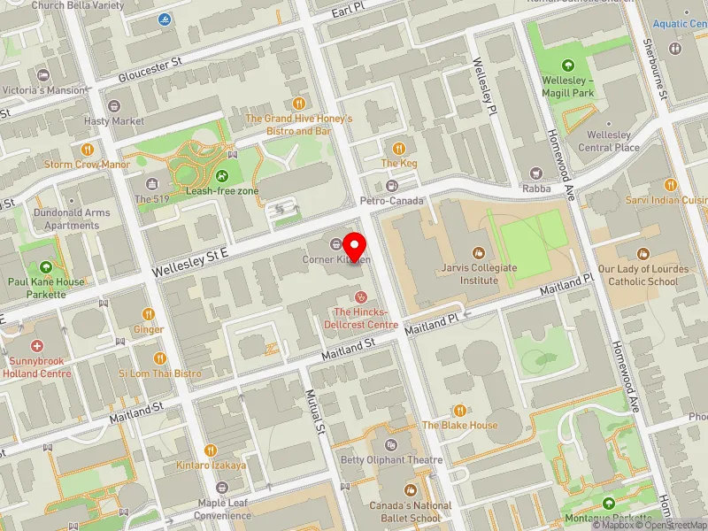 RentSafeTO apartment evaluation map view of 460 JARVIS ST in Toronto Centre, Toronto