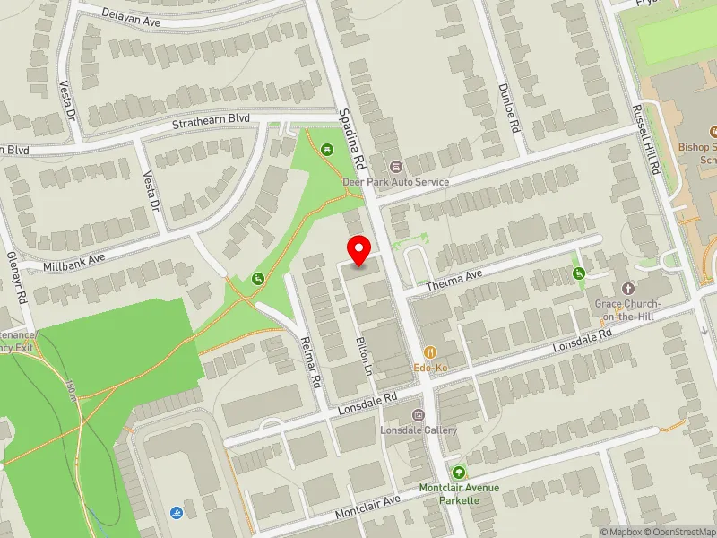 RentSafeTO apartment evaluation map view of 464 SPADINA RD in Toronto-St. Paul's, Toronto