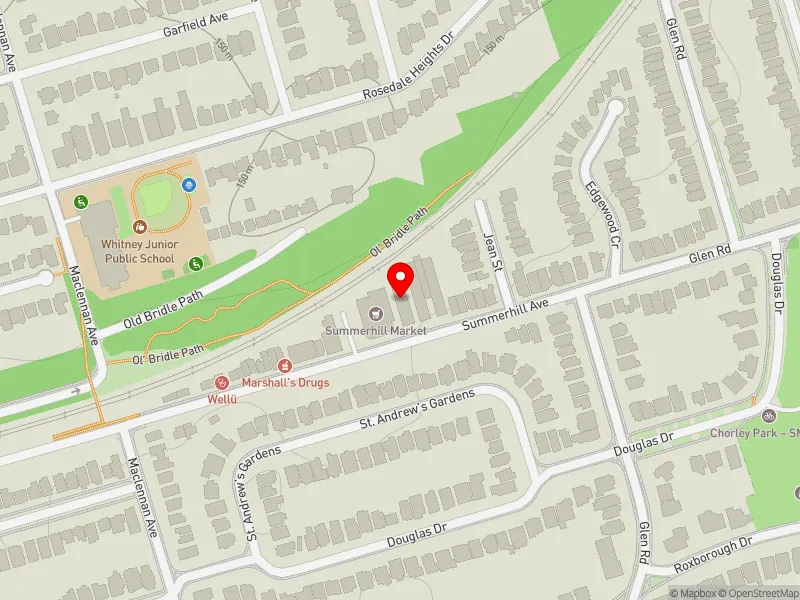 RentSafeTO apartment evaluation map view of 464 SUMMERHILL AVE in University-Rosedale, Toronto