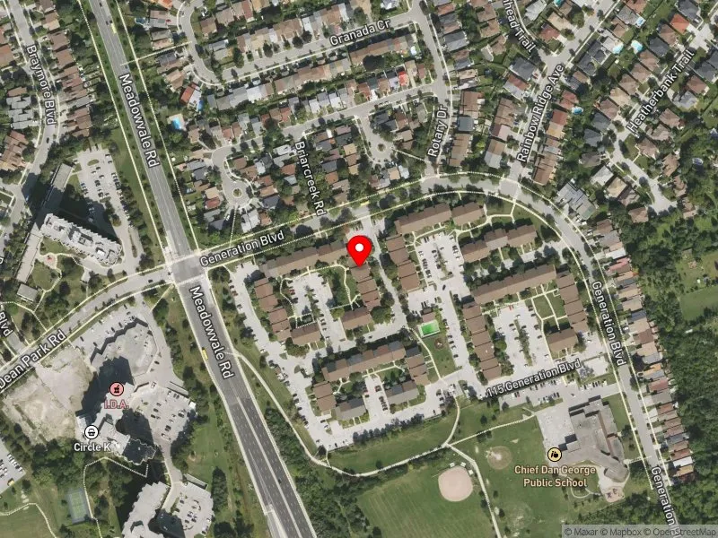 RentSafeTO apartment evaluation satellite view of 47 GENERATION BLVD in Scarborough-Rouge Park, Toronto