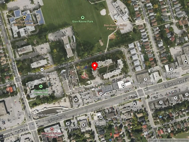 RentSafeTO apartment evaluation satellite view of 47 GILDER DR in Scarborough Centre, Toronto
