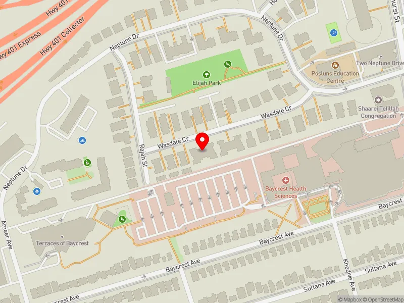 RentSafeTO apartment evaluation map view of 47 WASDALE CRES in Eglinton-Lawrence, Toronto