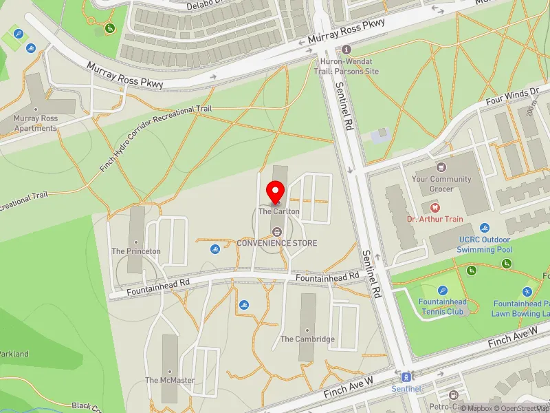 RentSafeTO apartment evaluation map view of 470 SENTINEL RD in Humber River-Black Creek, Toronto