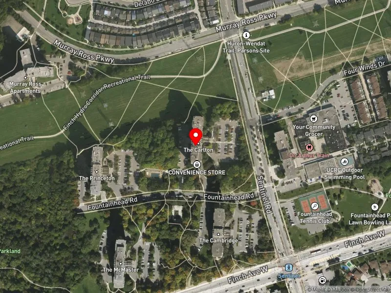 RentSafeTO apartment evaluation satellite view of 470 SENTINEL RD in Humber River-Black Creek, Toronto