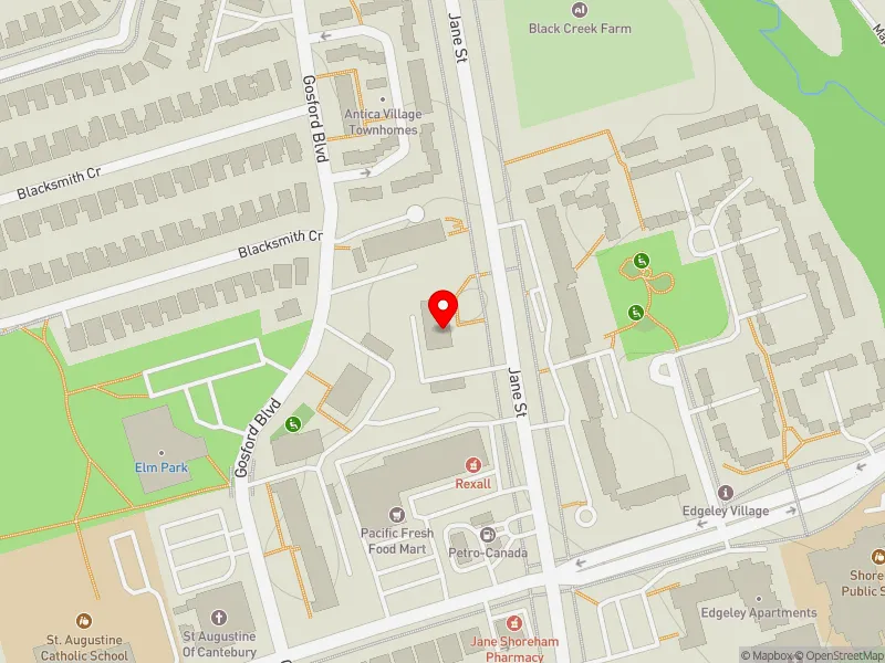 RentSafeTO apartment evaluation map view of 4750 JANE ST in Humber River-Black Creek, Toronto