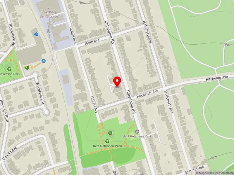 RentSafeTO apartment evaluation map view of 478 CALEDONIA RD in Davenport, Toronto