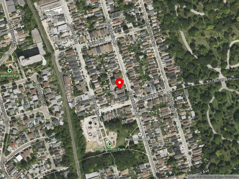 RentSafeTO apartment evaluation satellite view of 478 CALEDONIA RD in Davenport, Toronto