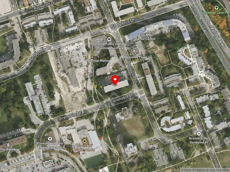 RentSafeTO apartment evaluation satellite view of 48 GRENOBLE DR in Don Valley East, Toronto