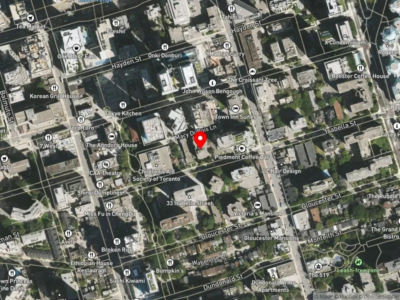 RentSafeTO apartment evaluation satellite view of 48 ISABELLA ST in Toronto Centre, Toronto