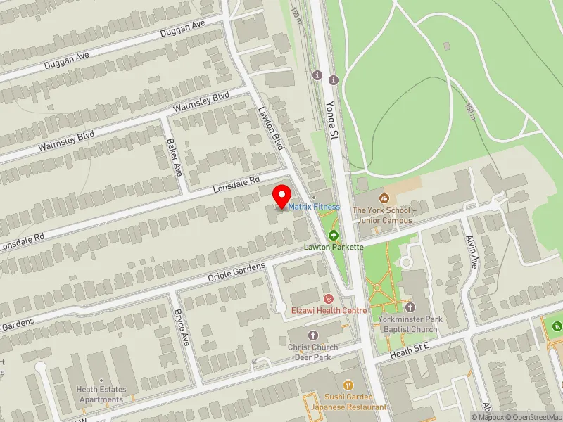 RentSafeTO apartment evaluation map view of 48 LAWTON BLVD in Toronto-St. Paul's, Toronto