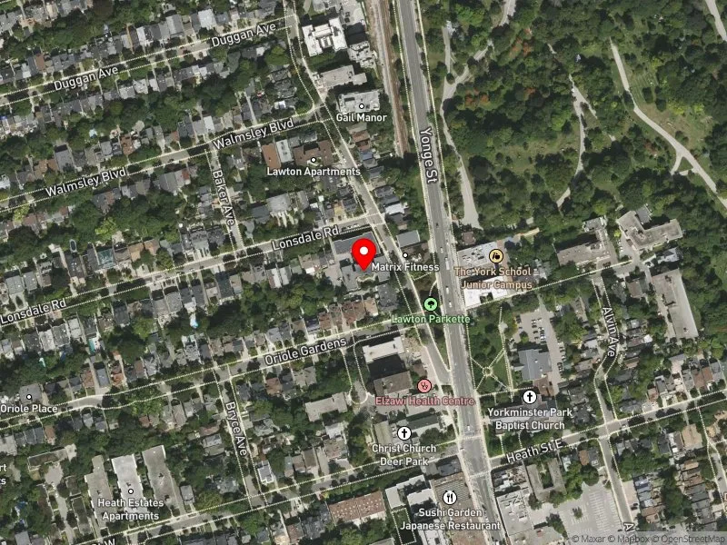 RentSafeTO apartment evaluation satellite view of 48 LAWTON BLVD in Toronto-St. Paul's, Toronto