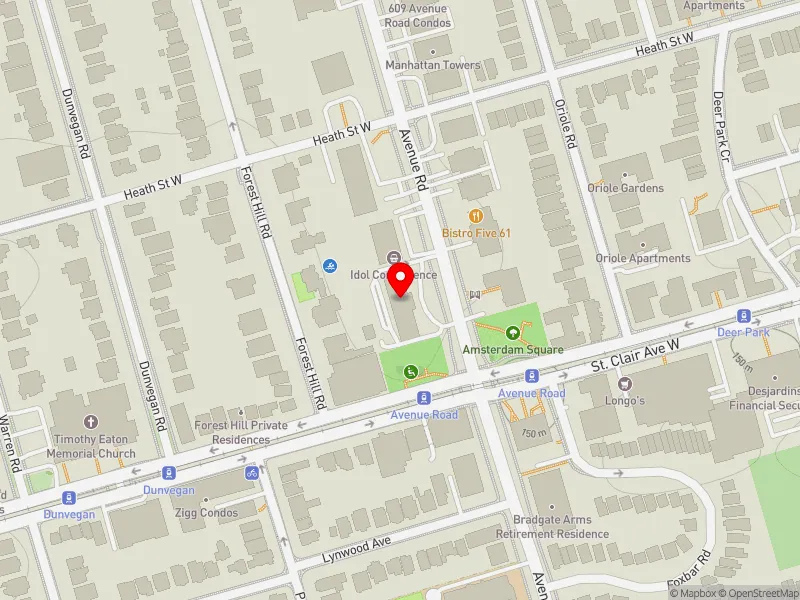 RentSafeTO apartment evaluation map view of 484 AVENUE RD in Toronto-St. Paul's, Toronto