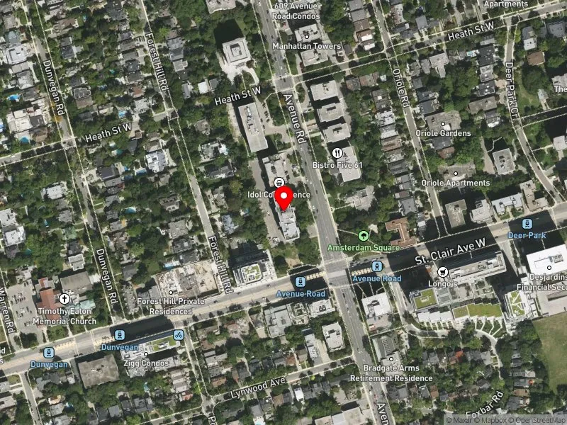 RentSafeTO apartment evaluation satellite view of 484 AVENUE RD in Toronto-St. Paul's, Toronto