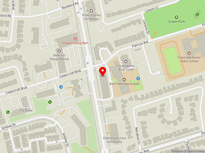 RentSafeTO apartment evaluation map view of 485 PATRICIA AVE in Willowdale, Toronto