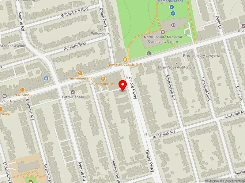 RentSafeTO apartment evaluation map view of 486 ORIOLE PKWY in Toronto-St. Paul's, Toronto