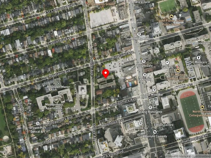 RentSafeTO apartment evaluation satellite view of 487 DUPLEX AVE in Eglinton-Lawrence, Toronto