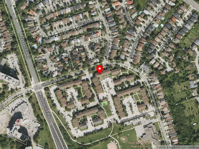 RentSafeTO apartment evaluation satellite view of 49 GENERATION BLVD in Scarborough-Rouge Park, Toronto