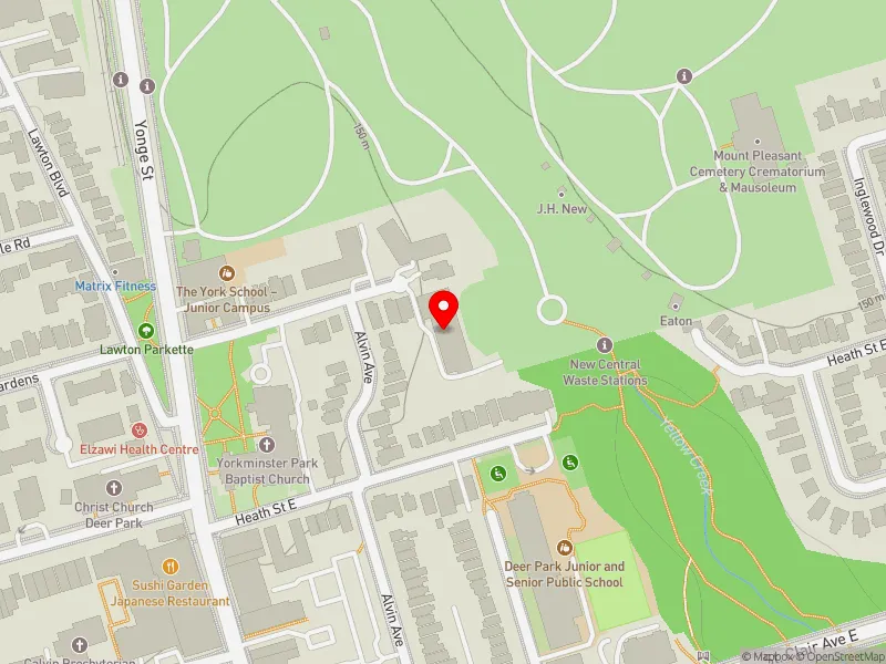 RentSafeTO apartment evaluation map view of 49 GLEN ELM AVE in Toronto-St. Paul's, Toronto