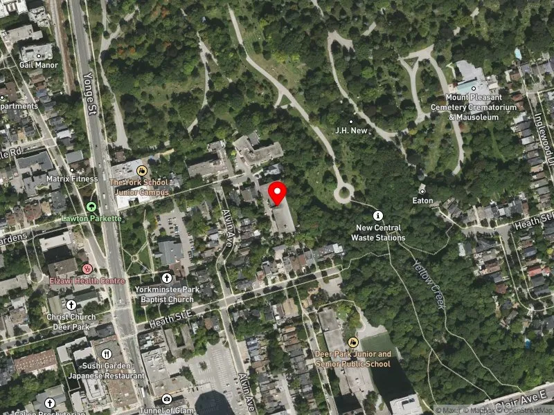 RentSafeTO apartment evaluation satellite view of 49 GLEN ELM AVE in Toronto-St. Paul's, Toronto