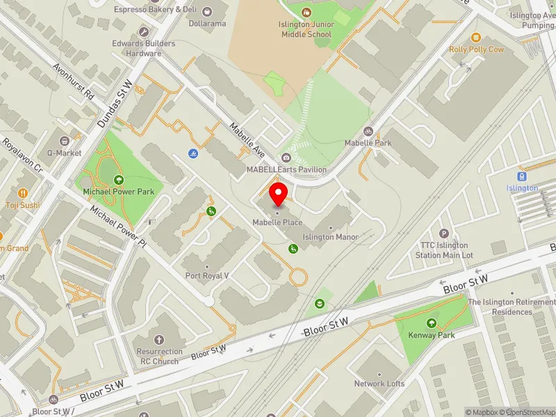 RentSafeTO apartment evaluation map view of 49 MABELLE AVE in Etobicoke-Lakeshore, Toronto