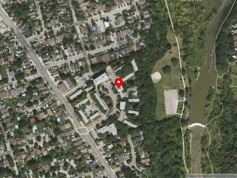 RentSafeTO apartment evaluation satellite view of 49 SCARLETTWOOD CRT in Etobicoke Centre, Toronto