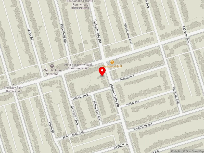 RentSafeTO apartment evaluation map view of 494 RUNNYMEDE RD in Parkdale-High Park, Toronto