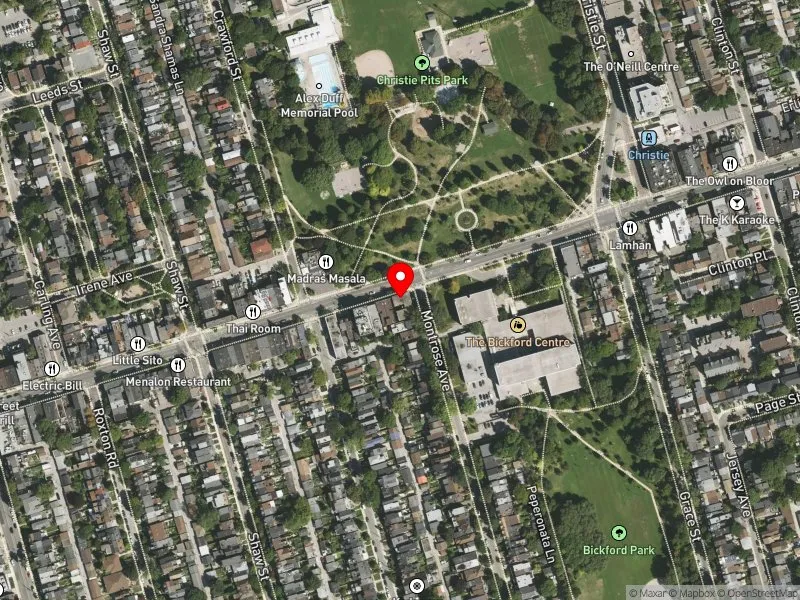 RentSafeTO apartment evaluation satellite view of 496 MONTROSE AVE in University-Rosedale, Toronto