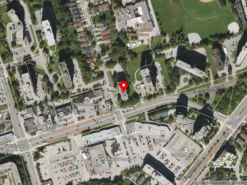 RentSafeTO apartment evaluation satellite view of 5 CEDAR DR in Scarborough-Guildwood, Toronto