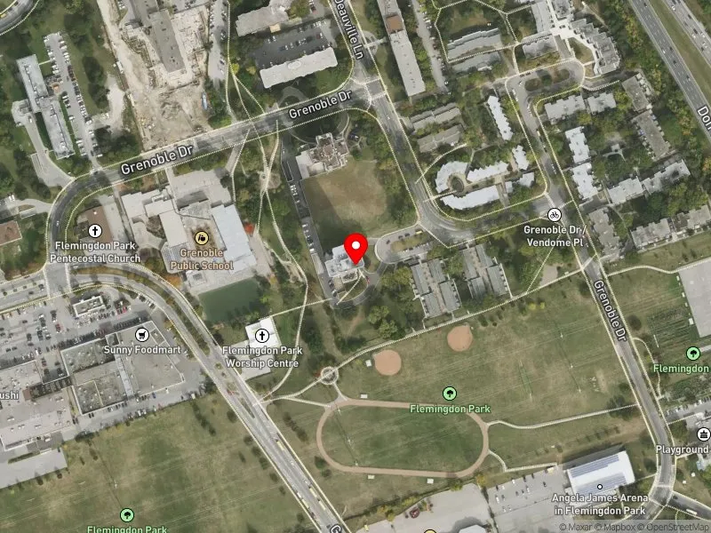 RentSafeTO apartment evaluation satellite view of 5 DUFRESNE CRT in Don Valley East, Toronto