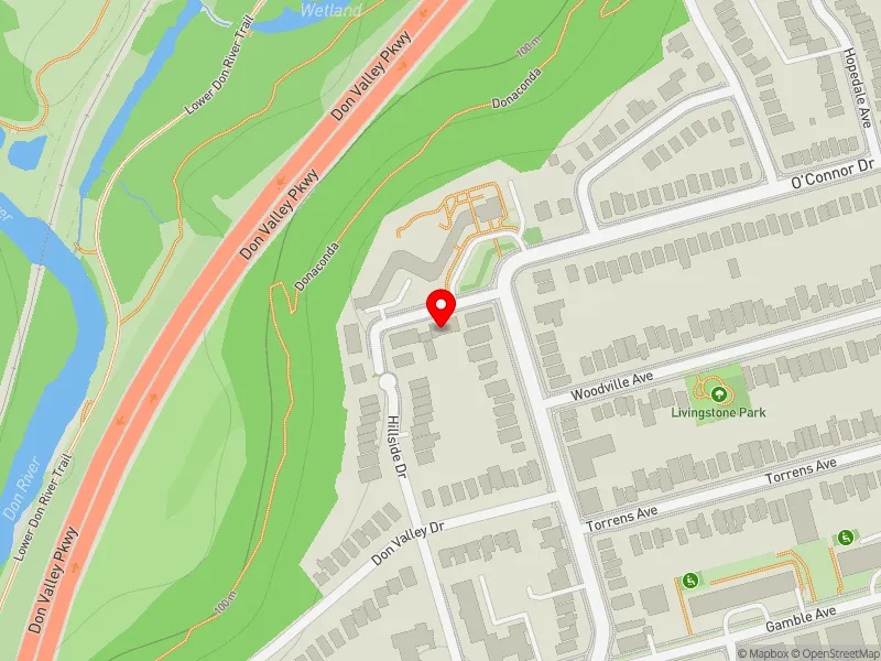 RentSafeTO apartment evaluation map view of 5 FERNWOOD GDNS in Toronto-Danforth, Toronto