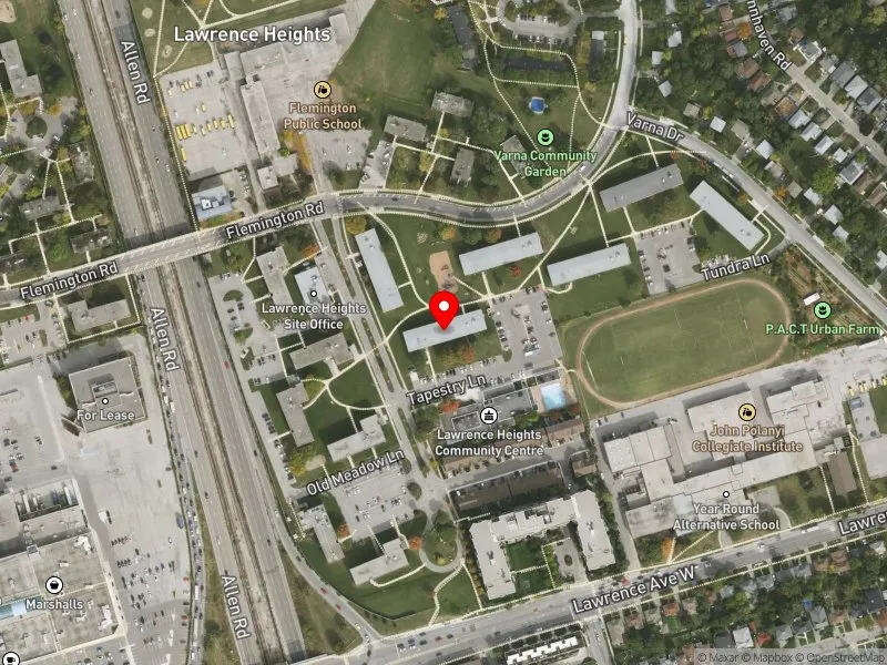 RentSafeTO apartment evaluation satellite view of 5 FLEMINGTON RD in Eglinton-Lawrence, Toronto