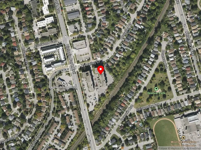 RentSafeTO apartment evaluation satellite view of 5 LYNVALLEY CRES in Scarborough Centre, Toronto