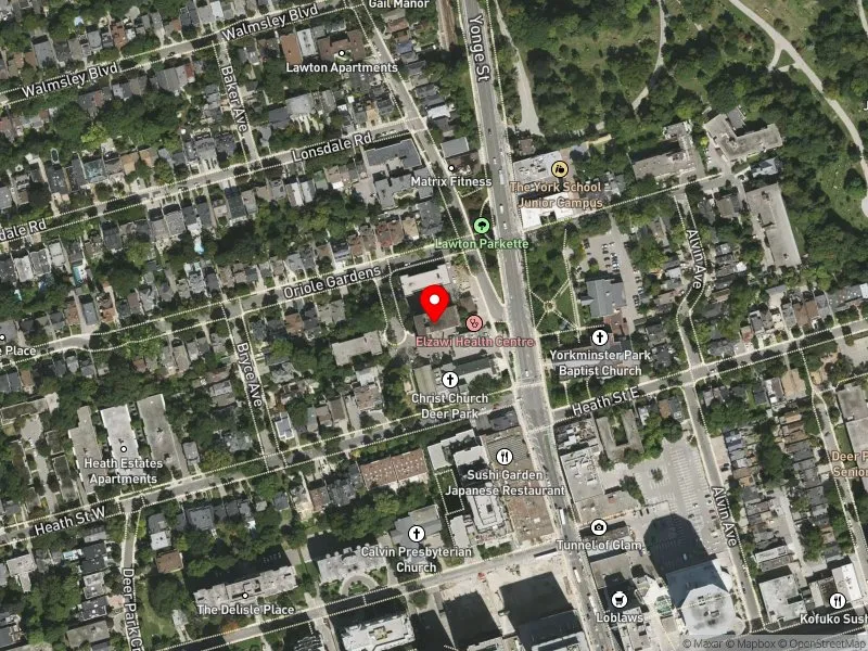 RentSafeTO apartment evaluation satellite view of 5 MALLORY GDNS in Toronto-St. Paul's, Toronto